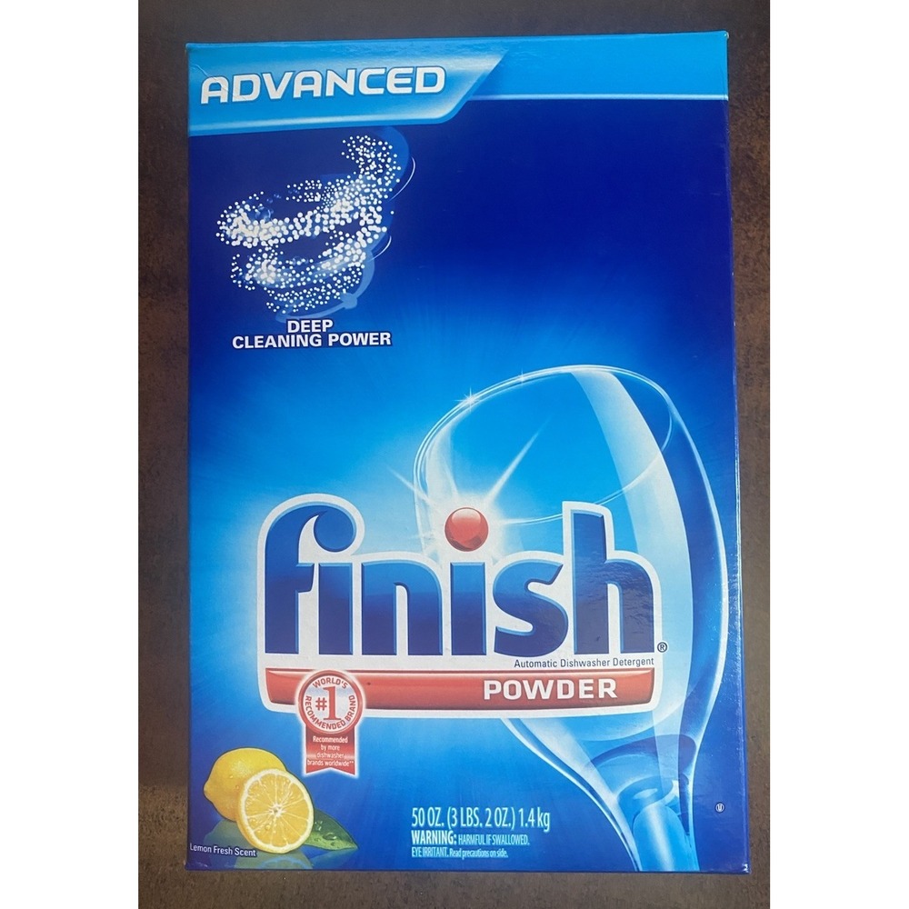 Finish Advanced Power Powder Dishwasher Detergent Lemon Fresh Scent 50oz